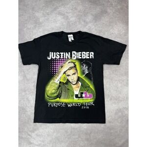 Justin Bieber Purpose World Tour Shirt Youth Medium 2016 Concert Pop Music Tee